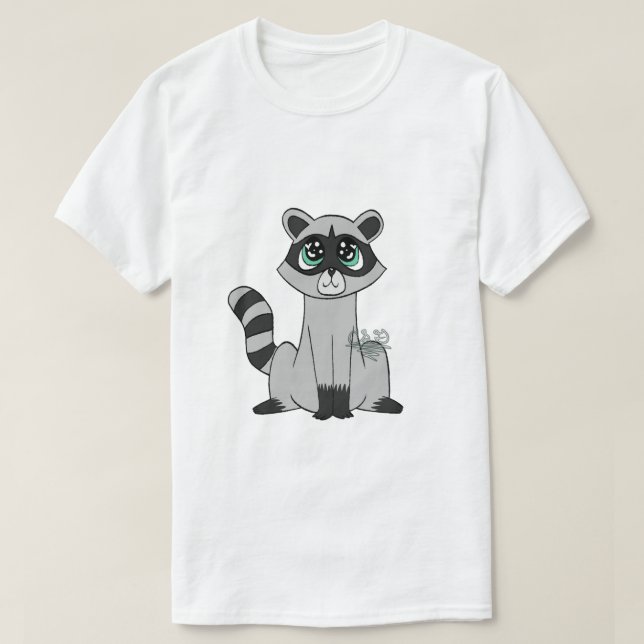 Cartoon Raccoon T-Shirt (Design Front)