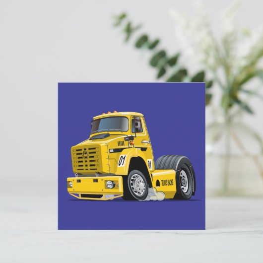 Cartoon Racing truck (Standing Front)