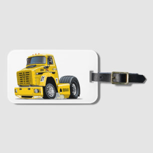 Cartoon Racing truck Luggage Tag