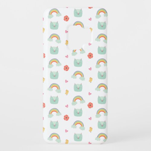 Cartoon Rainbow Cat Pattern Case_Mate Samsung Galaxy S9 Case