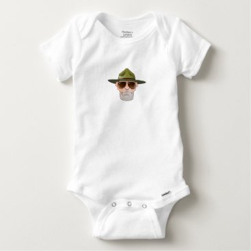 Cartoon Ranger or Drill Sergeant Baby Onesie Cartoon Ranger or Drill Sergeant Baby Onesie
