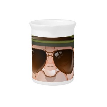 Cartoon Ranger or Drill Sergeant Beverage Pitcher Cartoon Ranger or Drill Sergeant Beverage Pitcher