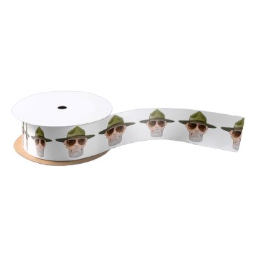 Cartoon Ranger or Drill Sergeant Satin Ribbon Cartoon Ranger or Drill Sergeant Satin Ribbon