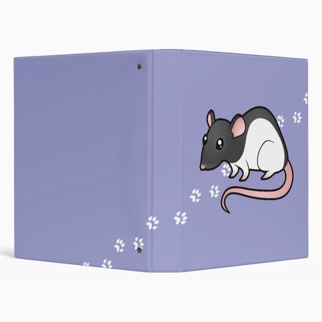 Cartoon Rat 3 Ring Binder (Background)