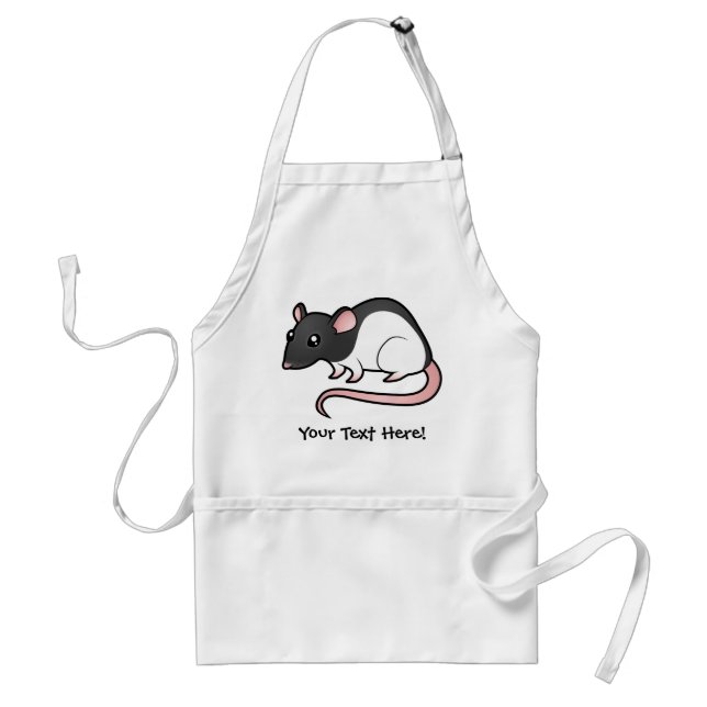 Cartoon Rat Adult Apron (Front)