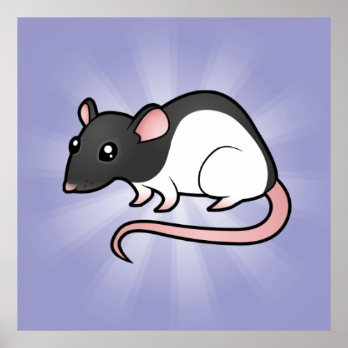 Cartoon Rat Poster