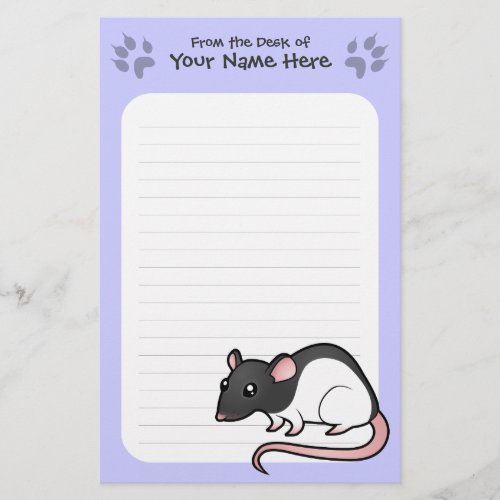 Cartoon Rat Stationery