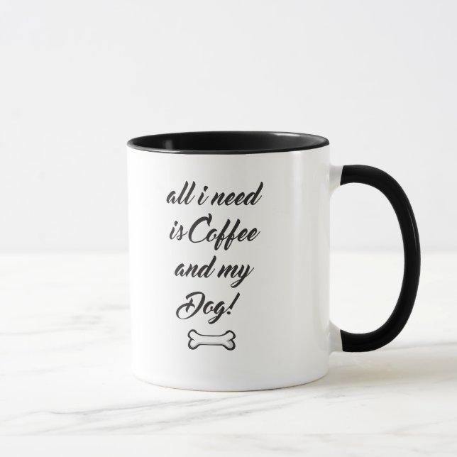 Cartoon Rat Terrier Coffee Mug (Right)
