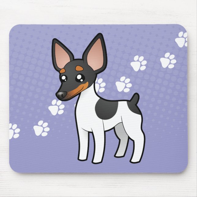 Cartoon Rat Terrier / Toy Fox Terrier Mouse Pad (Front)