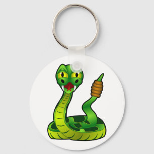 Cartoon Rattlesnake Keychain