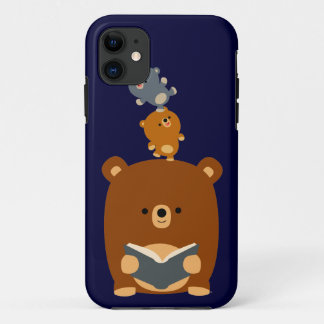 Cartoon Reading Bear & Cubs iPhone 5 Case-Mate 11 Case