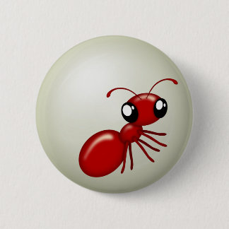 Cartoon Red Ant Button