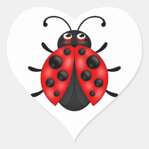 Cartoon Red Black Ladybug Sticker Sheets