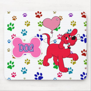 Cartoon Red Dog Customize Gel Mouse Pad