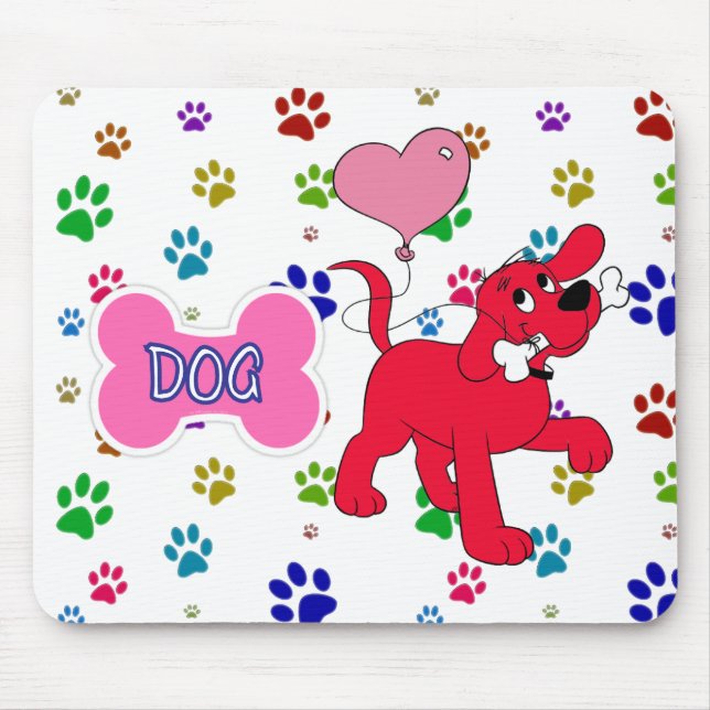 Cartoon Red Dog Customize  Gel Mouse Pad (Front)