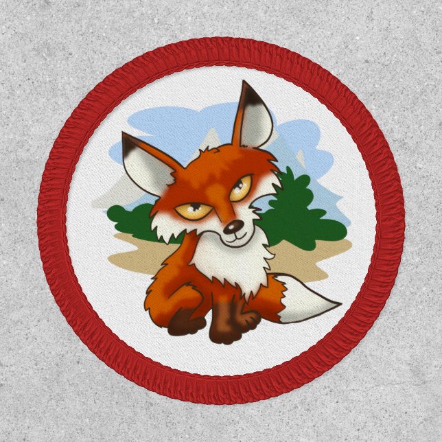 Cartoon Red Fox Patch (Front)