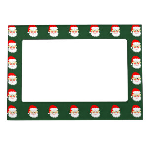 cartoon red green santa magnetic photo frame