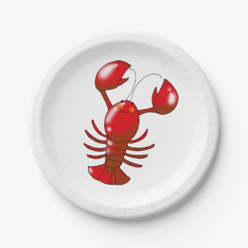 cartoon red lobster paper plates