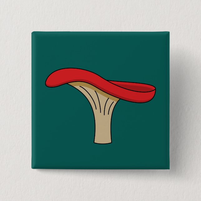 Cartoon Red Mushroom Button (Front)