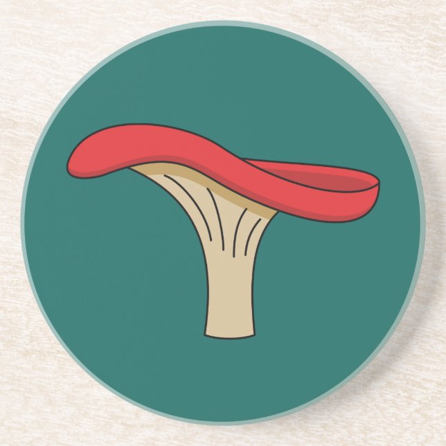 Cartoon Red Mushroom Coaster (Front)