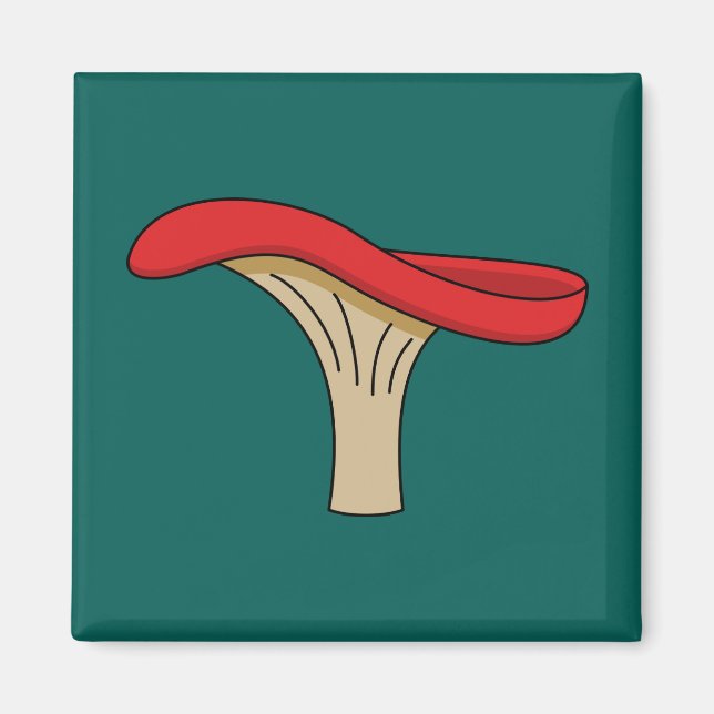 Cartoon Red Mushroom Magnet (Front)