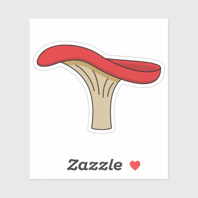 Cartoon Red Mushroom Sticker (Sheet)