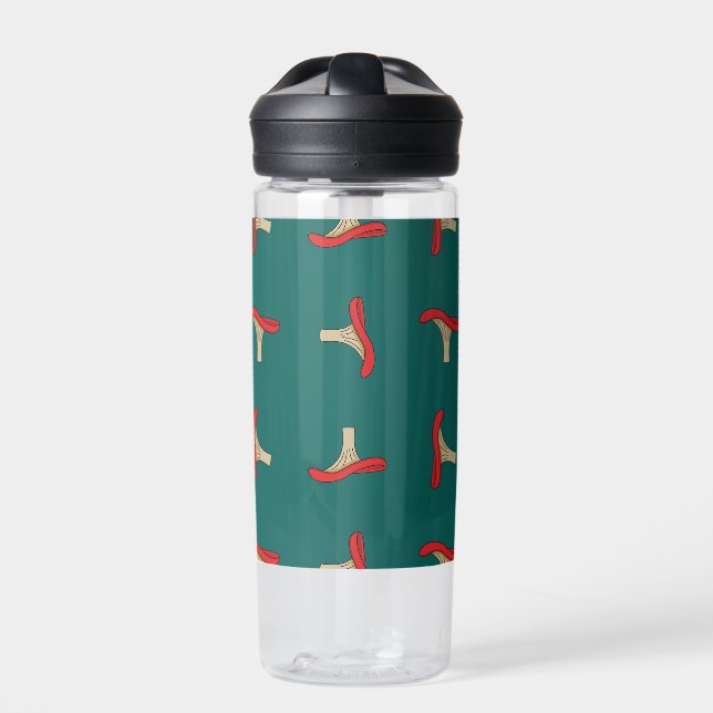 Cartoon Red Mushroom Water Bottle (Front)