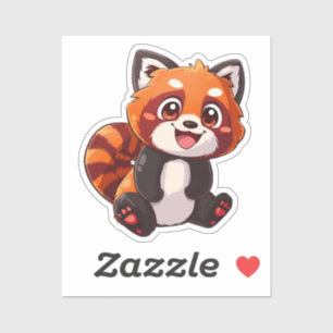 Cartoon red panda  sticker