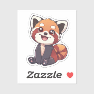 Cartoon red panda sticker