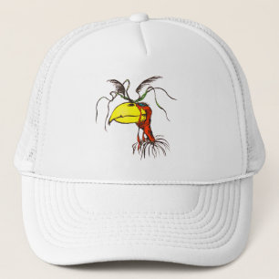 Cartoon Redneck Vulture Bird Trucker Hat