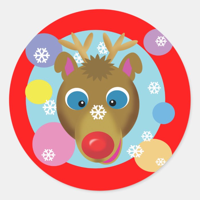 Cartoon Reindeer Stickers