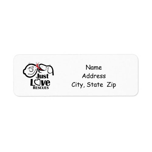 Cartoon Rescue Dog Return Address Label