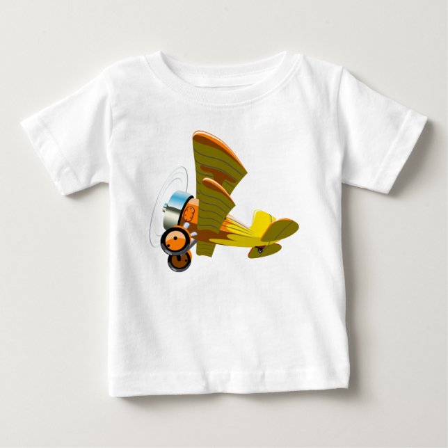 Cartoon retro airplane baby T-Shirt (Front)