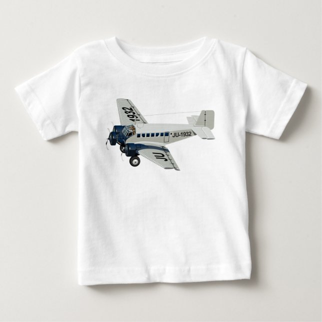 Cartoon retro airplane baby T-Shirt (Front)
