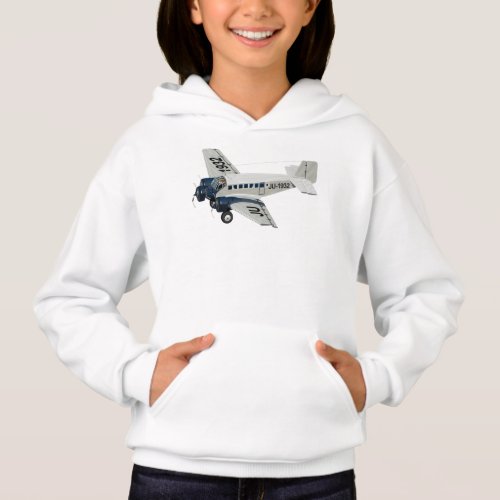 Cartoon retro airplane hoodie