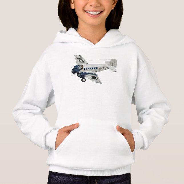 Cartoon retro airplane hoodie (Front)