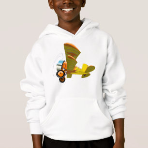 Cartoon retro airplane hoodie
