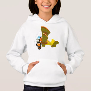 Cartoon retro airplane hoodie