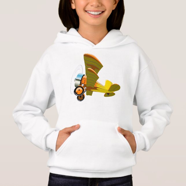 Cartoon retro airplane hoodie (Front)
