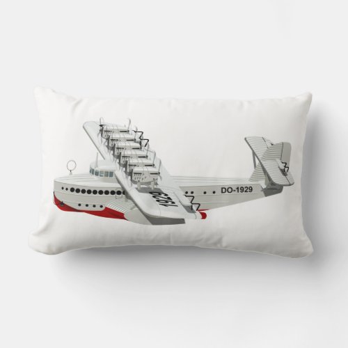 Cartoon retro airplane lumbar pillow