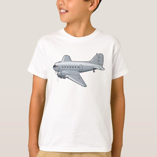 Cartoon retro airplane T-Shirt (Front)