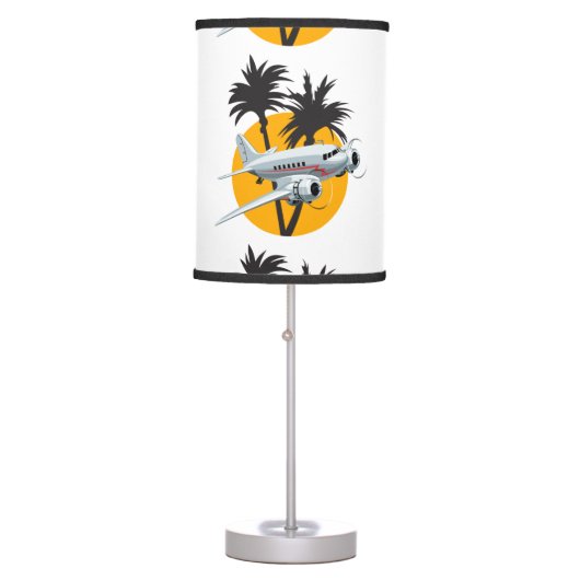Cartoon retro airplane table lamp (Front)