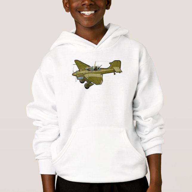 Cartoon retro bomber hoodie (Front)