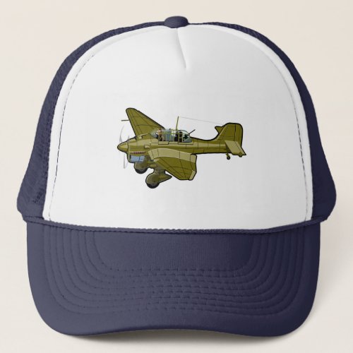 Cartoon retro bomber trucker hat