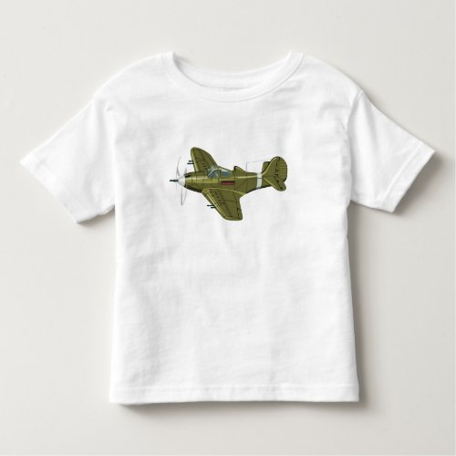 Cartoon retro fighter plane toddler t_shirt