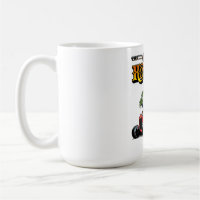 Cartoon retro hot rod coffee mug