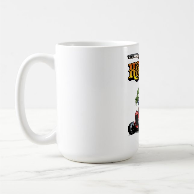 Cartoon retro hot rod coffee mug (Left)
