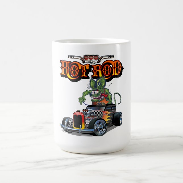Cartoon retro hot rod coffee mug (Center)