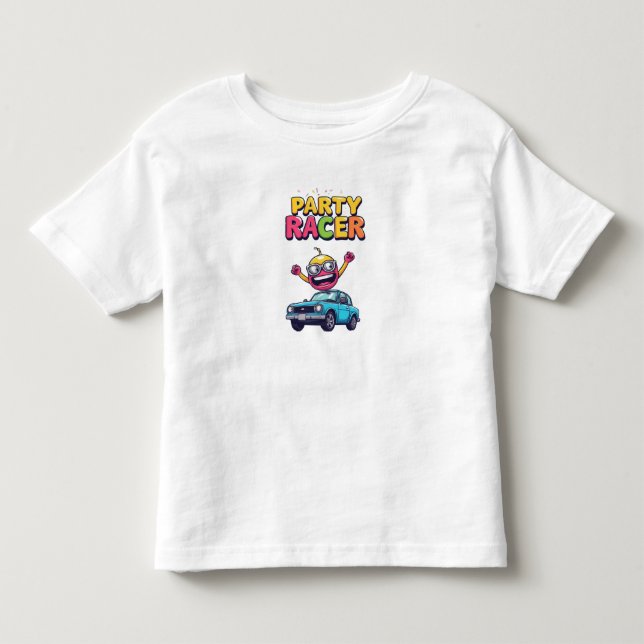 🚗 Cartoon Ride Fun For Playtime 🎈 Toddler T-shirt (Front)