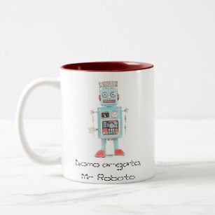 cartoon-robot, Domo arigato, Mr. Roboto Two-Tone Coffee Mug